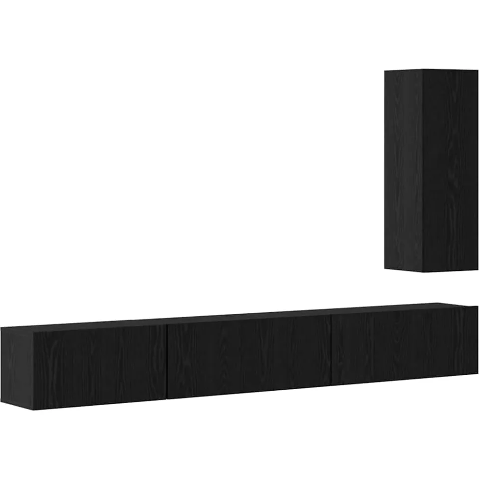 vidaXL Tv-meubelset 4 st 30,5 x 30 x 90 cm Zwart Eiken, foto 3