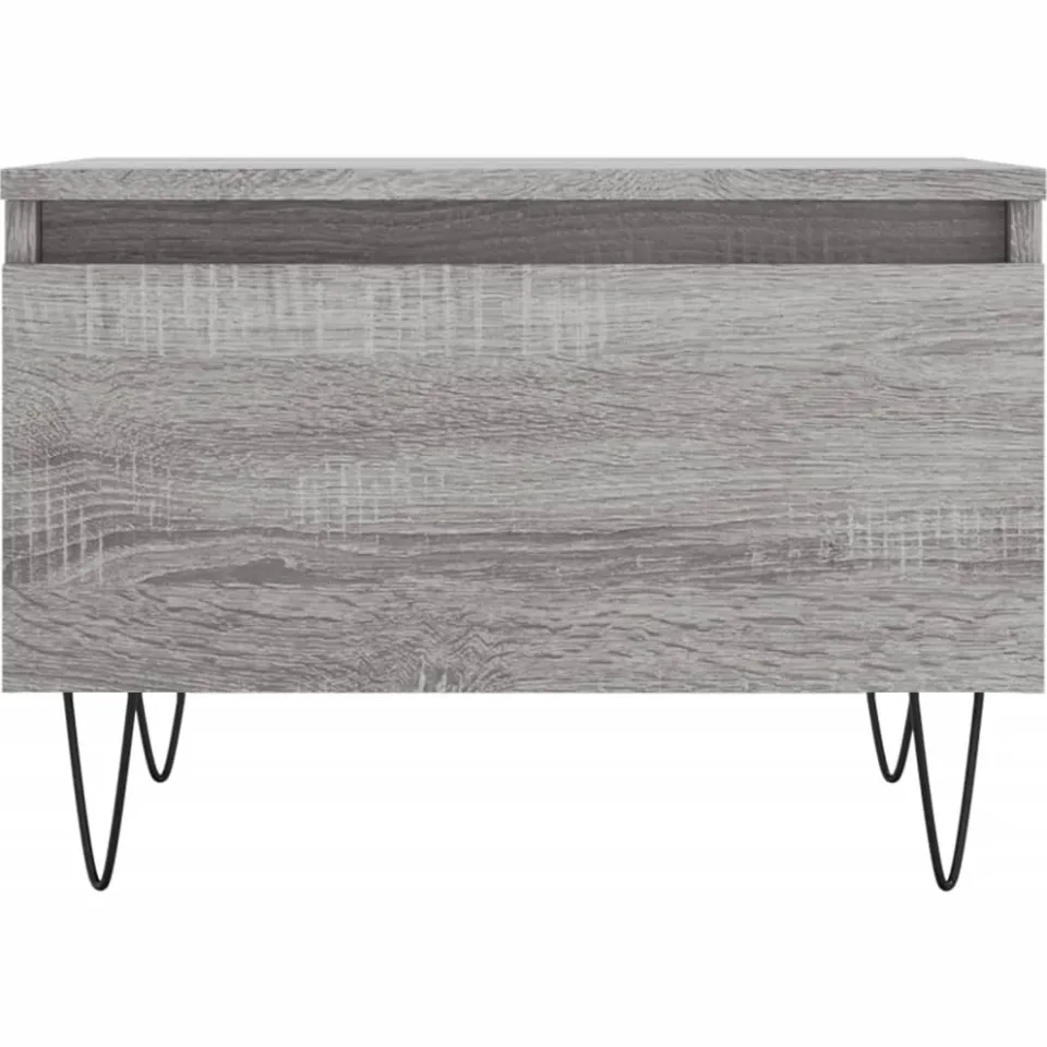 vidaXL Salontafels 2 st 50x46x35 cm bewerkt hout grijs sonoma eiken, foto 4
