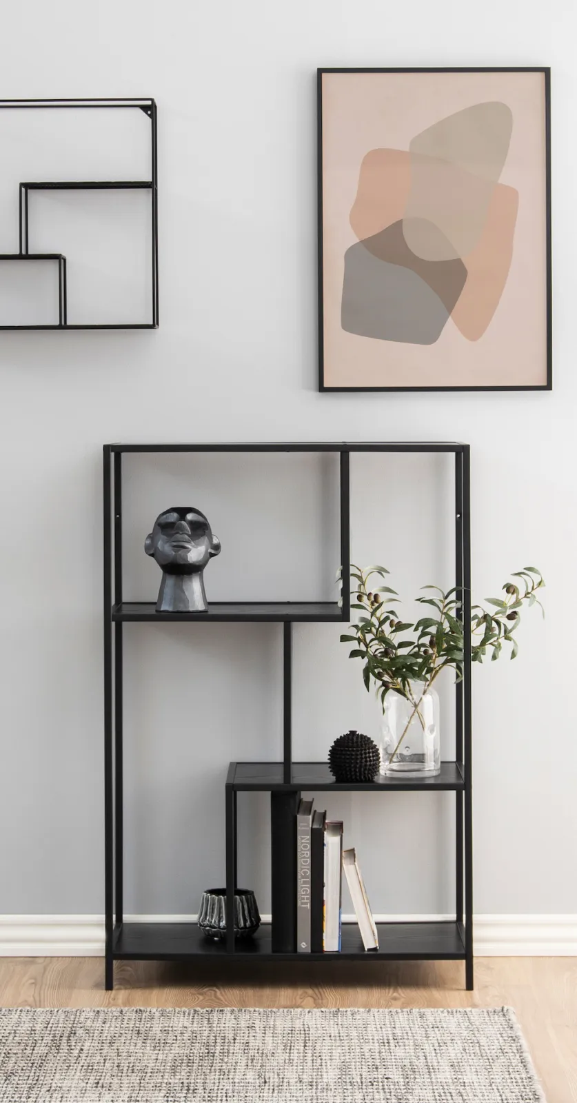 Lisomme Vic houten boekenkast zwart - 77 x 114 cm, foto 3