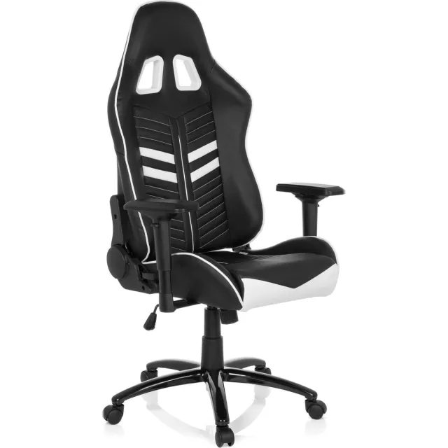 hjh office League pro - Bureaustoel - Gaming - Kunstleder - Zwart / wit
