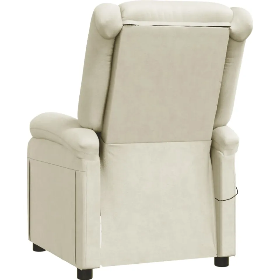 vidaXL Massagestoel kunstleer crèmekleurig, foto 4