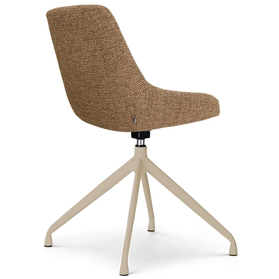 Nolon Nola-Isa draaibare eetkamerstoel bruin blend - beige onderstel, foto 3