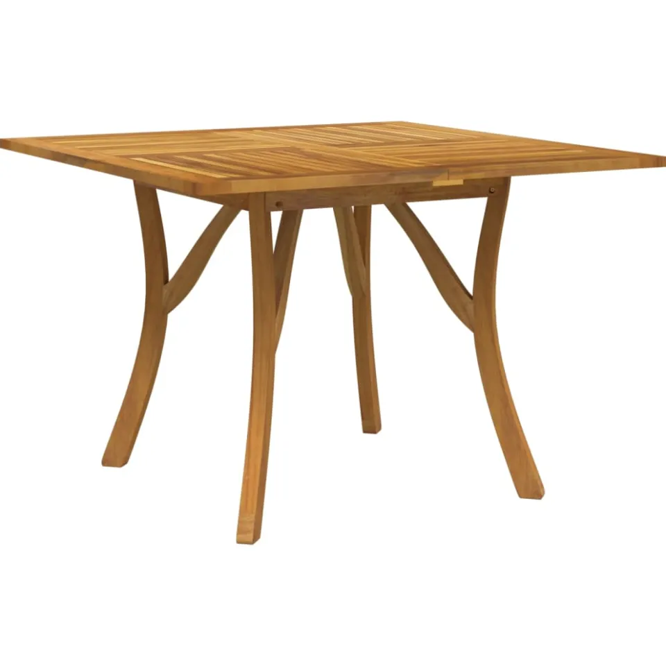 vidaXL Tuintafel 110x110x75 cm massief acaciahout bruin, foto 3