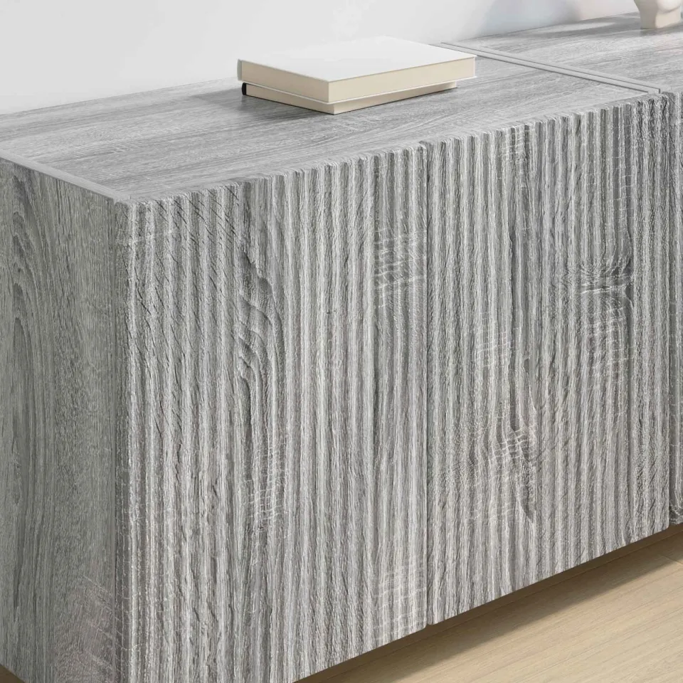vidaXL TV-wandkast 2 st Grijs Sonoma Bewerkt hout, foto 4