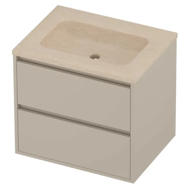 Proline Rollo Badmeubelset Hardsteen Elegant 60x46x54 cm Sand Stone Soft Linen Beige
