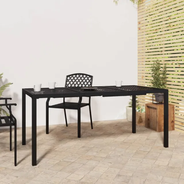 vidaXL Tuintafel 165x80x72 cm staal antracietkleurig, foto 2