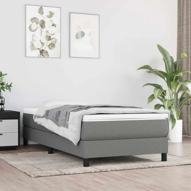 vidaXL Pocketveringmatras medium twin 100x190x20 cm stof lichtgrijs