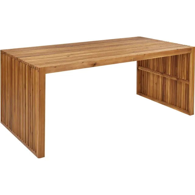 Beliani SULZANO - Tuintafel - Lichthout - Acaciahout Bruin