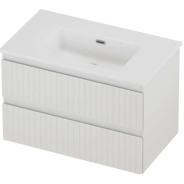 Proline Tribute Badmeubelset Porselein Elegant Gefreesd 80x46x54 cm Glans Wit Glans Wit