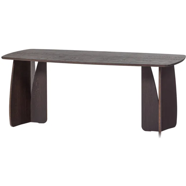 WOOOD Veere Eettafel - Massief Eikenhout - Naturel - 180 x 100 mystic brown