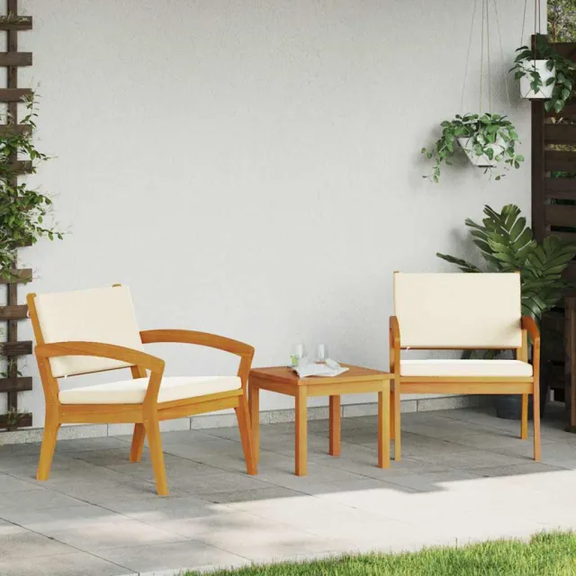 vidaXL Tuinstoel 2 st Olie naturel Massief Acaciahout Bruin
