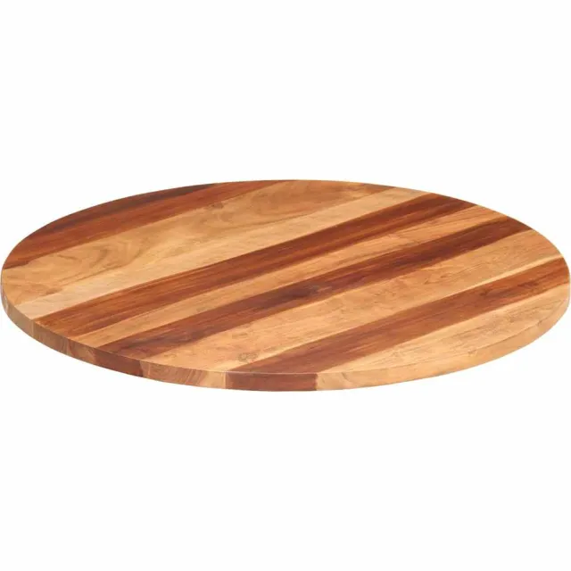vidaXL Tafelblad rond 25-27 mm 80 cm massief acaciahout Bruin