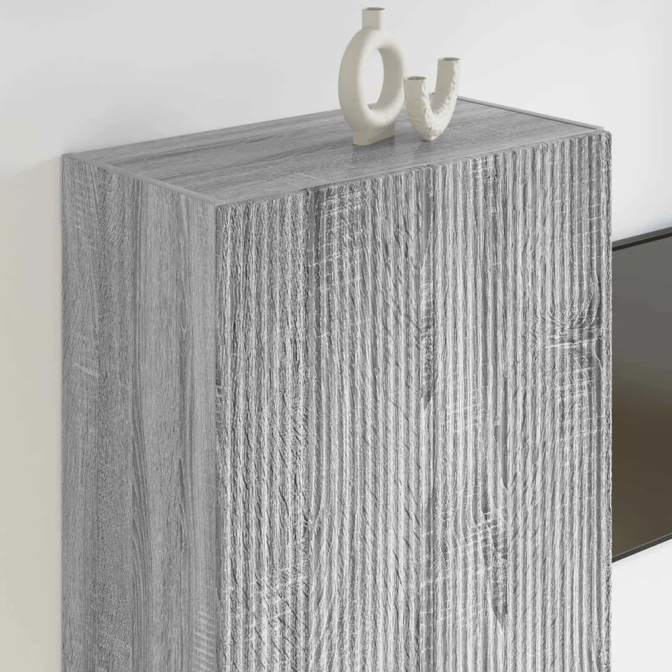 vidaXL TV-wandkast 59,5 x 31 x 100 cm Grijs Sonoma Bewerkt hout, foto 4