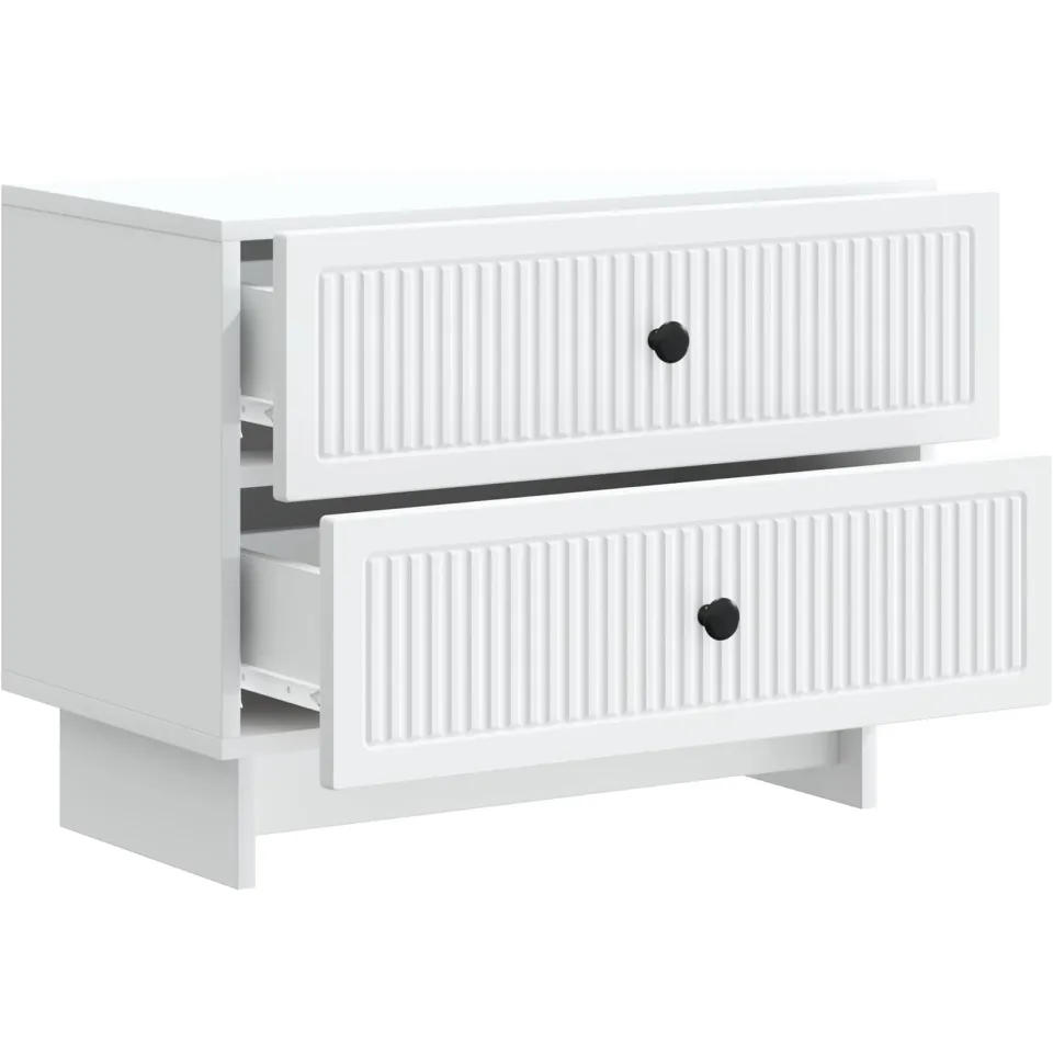 vidaXL Nachtkastje met lade Wit 62 x 34,5 x 47,5 cm Bewerkt hout, foto 3