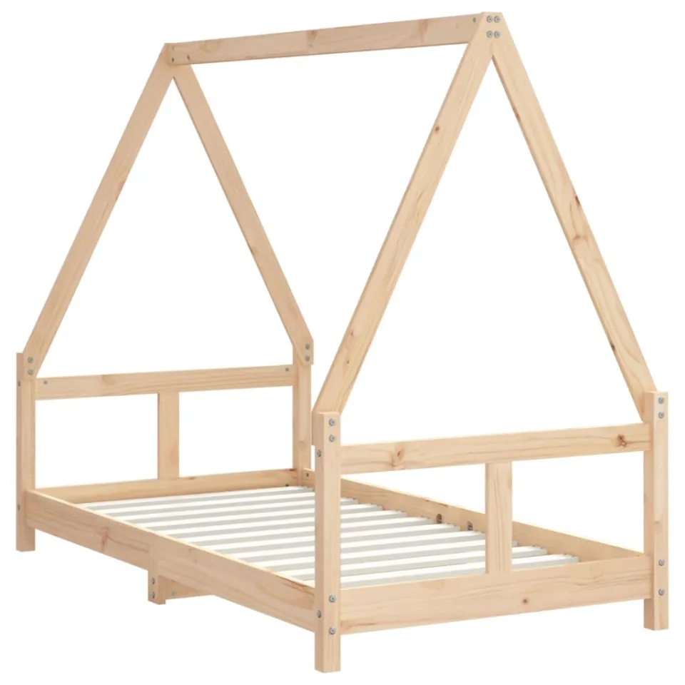 vidaXL Kinderbedframe 80x160 cm massief grenenhout bruin, foto 3