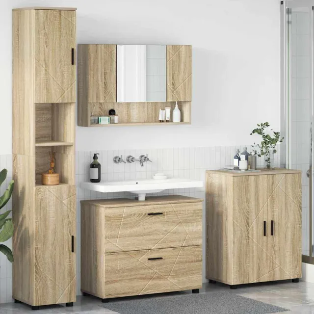 vidaXL Badkamermeubelset 4 st Sonoma Eiken 35 x 30 x 192 cm, foto 2