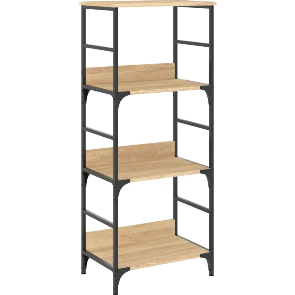 vidaXL Boekenrek 50x33x117,5 cm bewerkt hout sonoma eikenkleurig, foto 3