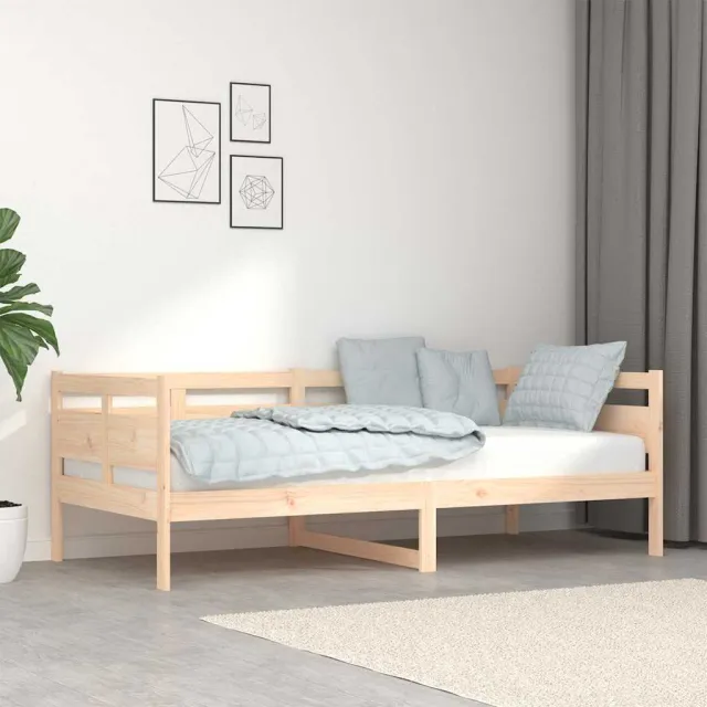 vidaXL Slaapbank massief grenenhout 90x190 cm bruin