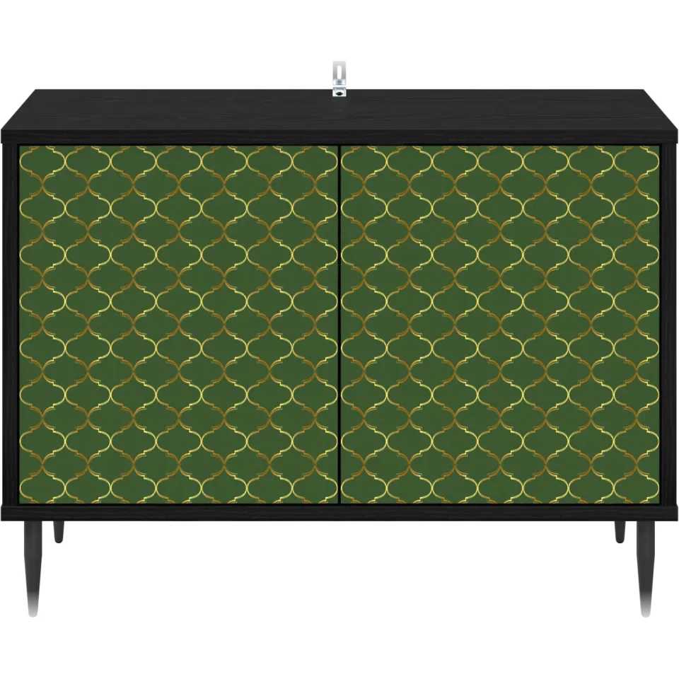 vidaXL Tv-meubel GELEEN 69 x 33 x 50,5 cm Zwart eiken Bewerkt hout, foto 4