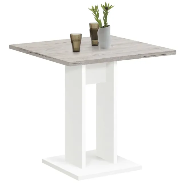eettafel Virgiana Zandeiken wit Bruin | Wit