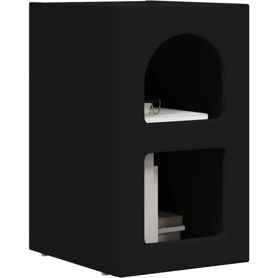 vidaXL Nachtkastje ELST 2 st Zwart 29,5 x 33,5 x 50 cm Bewerkt hout