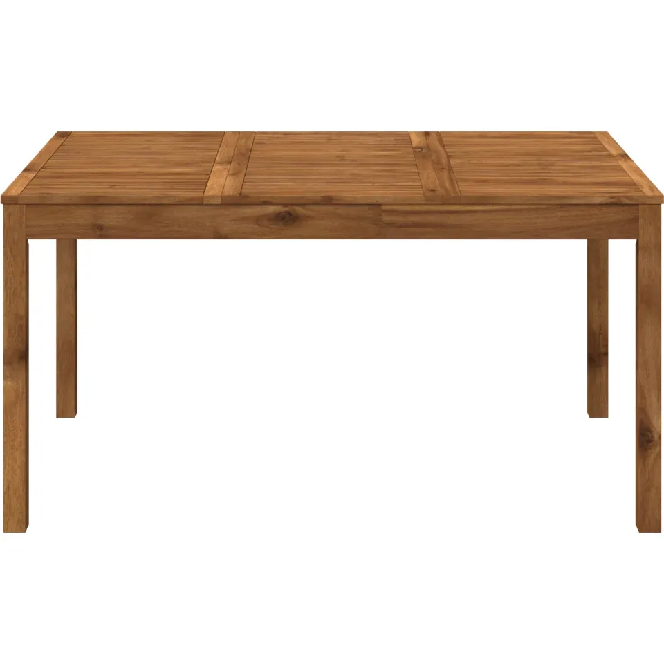vidaXL Tuindiner tafel LAREN Naturel 147 x 88,5 x 75 cm Bruin