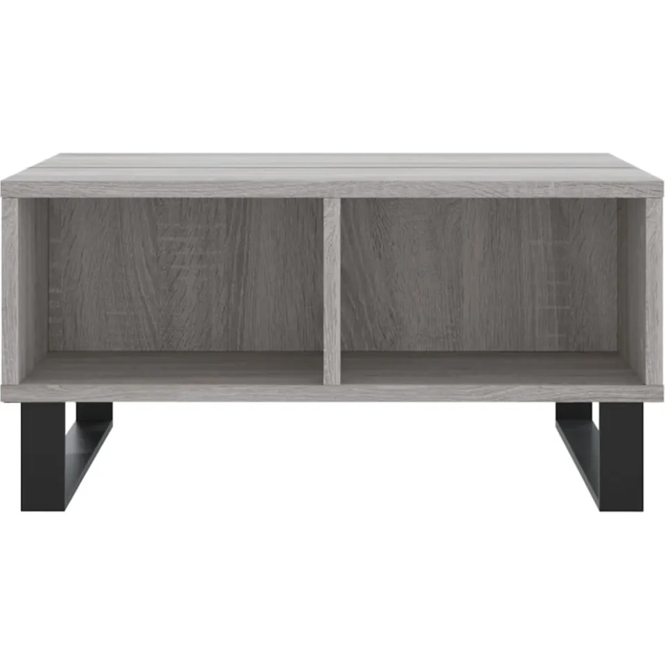 vidaXL Salontafel 60x60x30 cm bewerkt hout grijs sonoma eikenkleurig