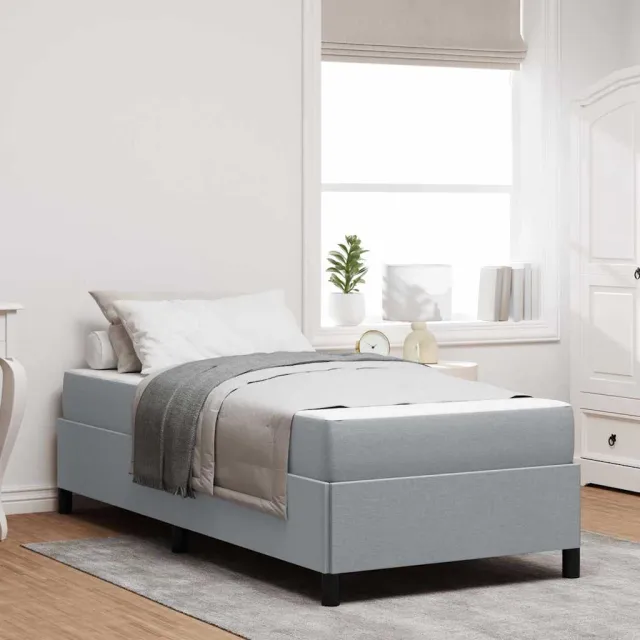 vidaXL Bedframe Lichtgrijs 90 x 200 cm Stof