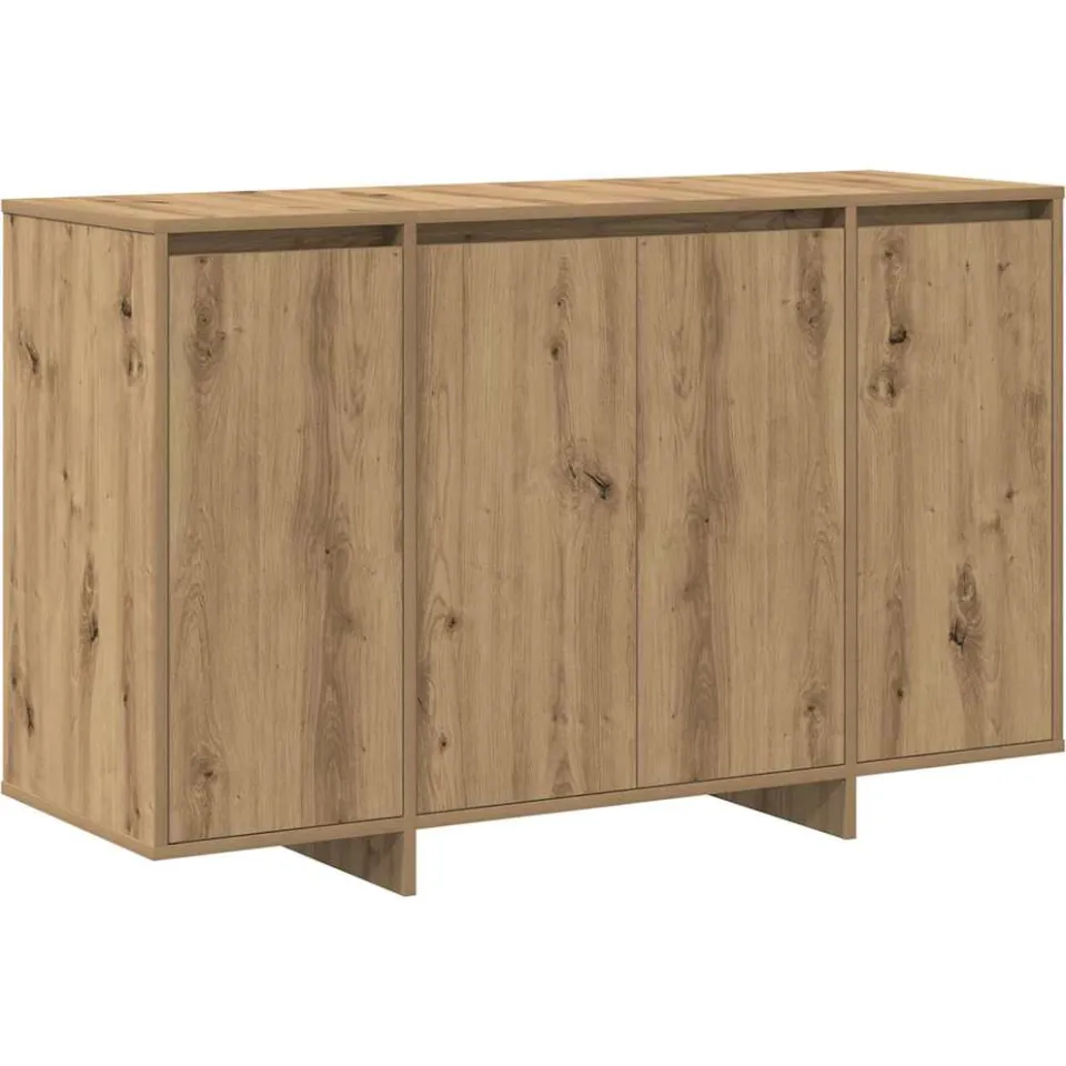 vidaXL Dressoir Artisan Eiken 120 x 41 x 75 cm Bewerkt hout, foto 3