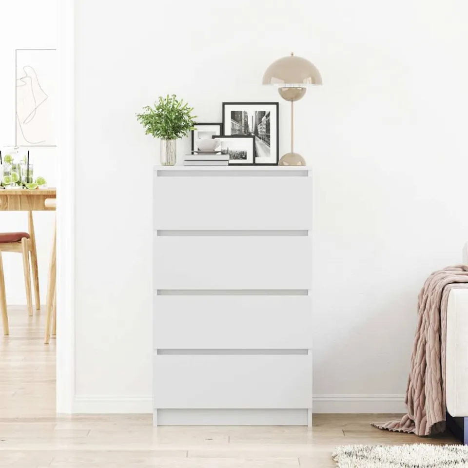 vidaXL Dressoir 60x35x98,5 cm bewerkt hout wit, foto 4