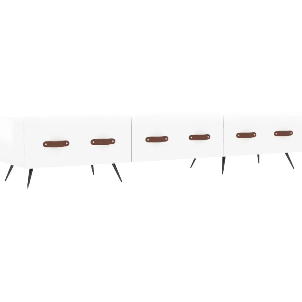 vidaXL Tv-meubel 150x36x30 cm bewerkt hout hoogglans wit, foto 3