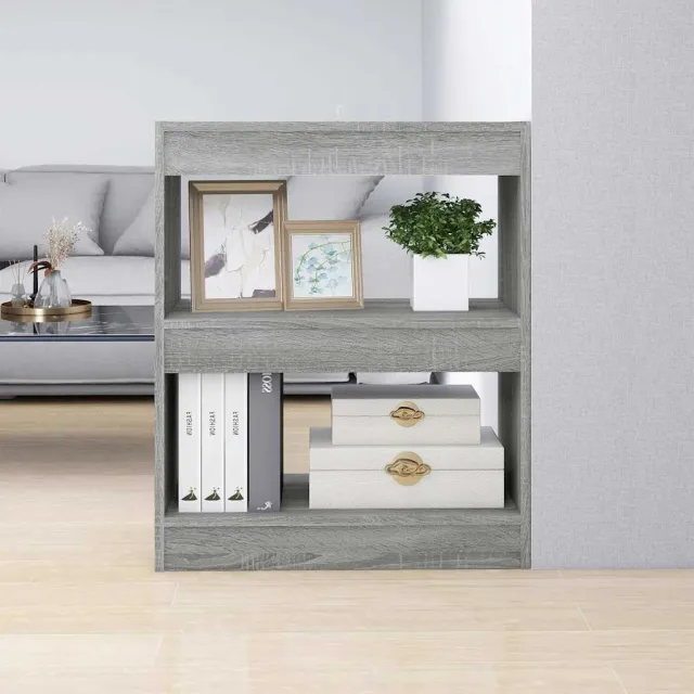 vidaXL Boekenkast/kamerscherm 60x30x72 cm grijs sonoma eikenkleurig, foto 2