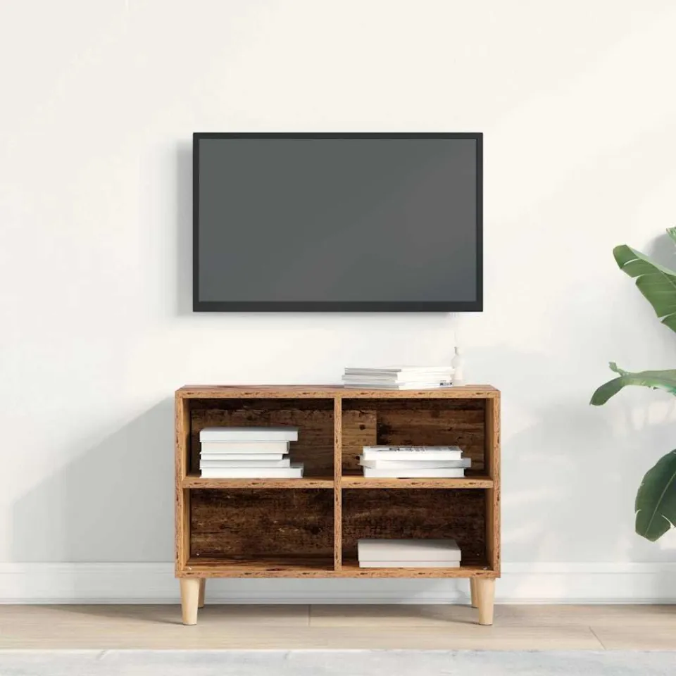 vidaXL TV-kast 69,5 x 30 x 50 cm Oud hout Bewerkt hout bruin, foto 4