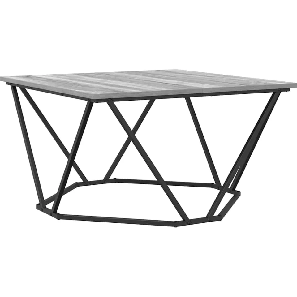 vidaXL Salontafel Grijs Sonoma 80 x 80 x 45 cm, foto 3