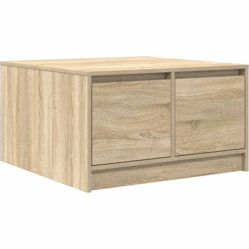 vidaXL Salontafel met lades 70,5x70x40 cm Sonoma eikenkleurig Bruin