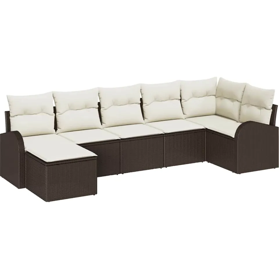 vidaXL Tuin Sofa Set 7 st Bruin [Synthetisch]: Poly Rattan, foto 4
