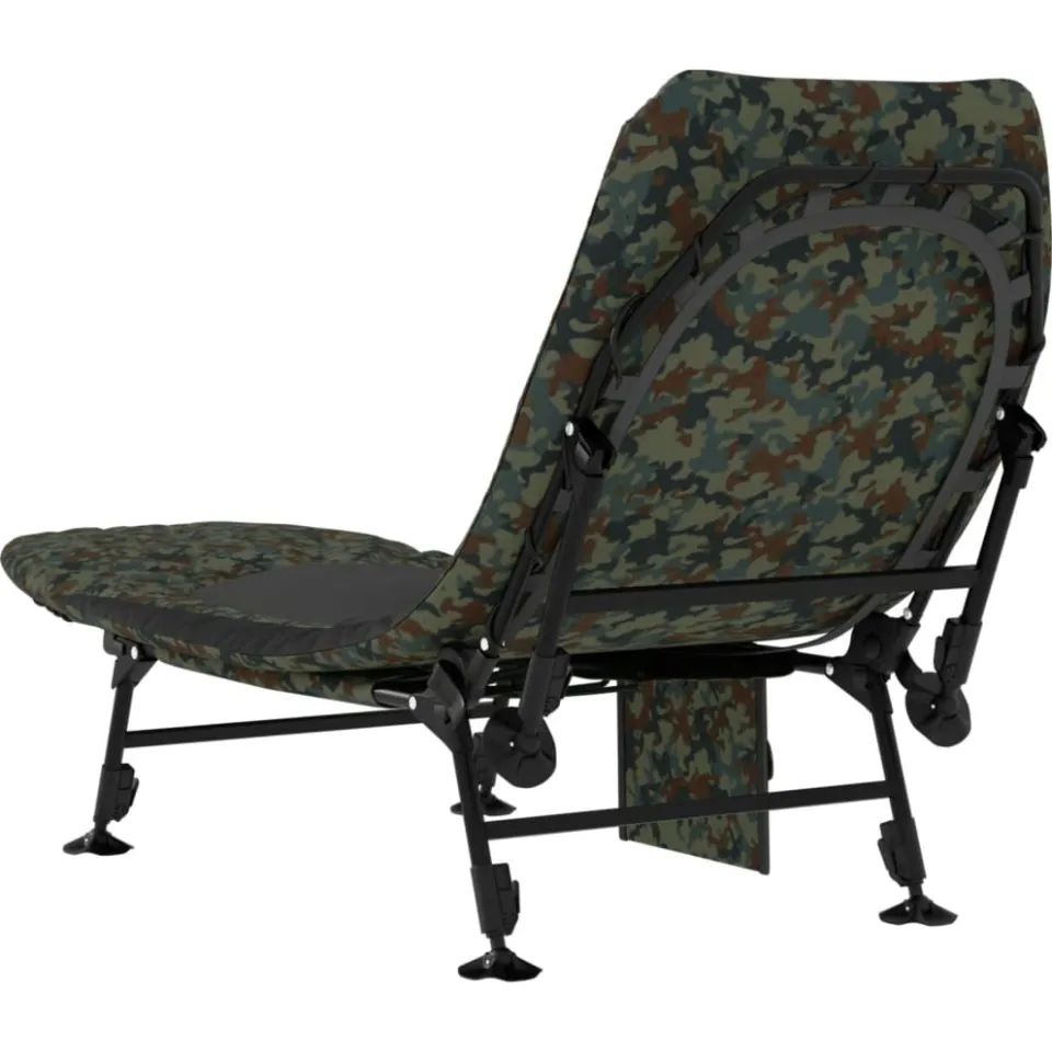 vidaXL Visbed met verstelbare modderpoten inklapbaar camouflage meerkleurig, foto 4