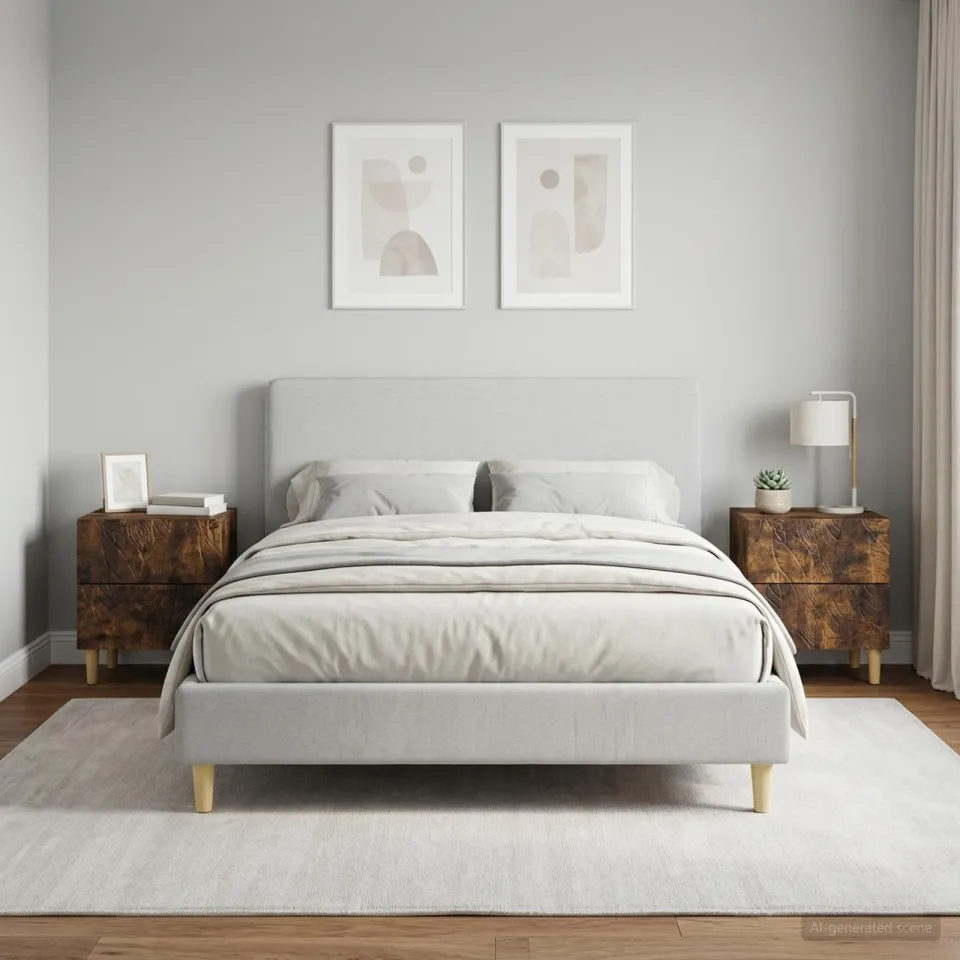 vidaXL Nachtkastje 2 st Gerookt eiken 43 x 34,5 x 48 cm Bewerkt hout, foto 3