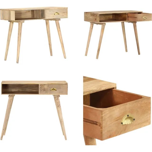 vidaXL Wandtafel - 90x45x75 - cm - massief - mangohout Bruin