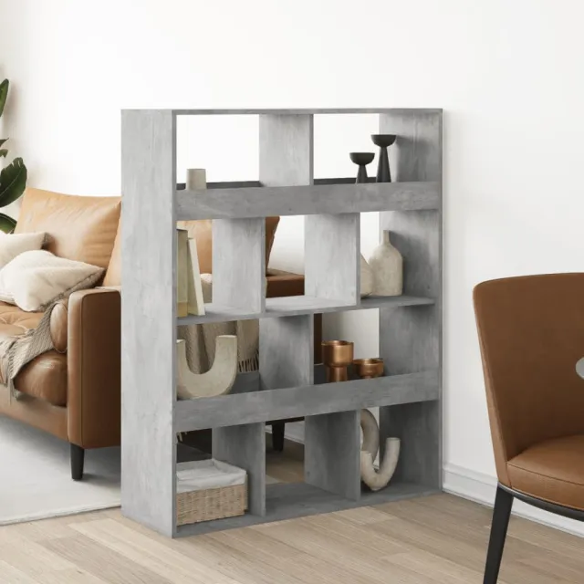 vidaXL kamerscherm 100x33x125,5 cm bewerkt hout betongrijs