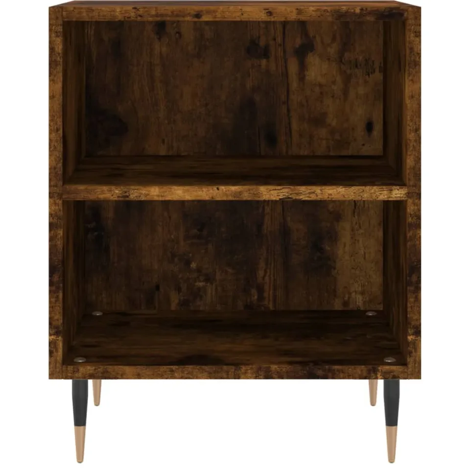 vidaXL Nachtkastjes 2 st 40x30x50 cm bewerkt hout gerookt eikenkleurig, foto 4