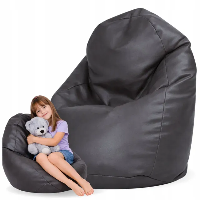 Cronen Mini Sako Poef XL - Comfortabele Zitzak voor Kinderen en Volwassenen Antraciet