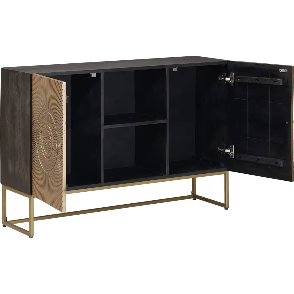 vidaXL Dressoir Koper 105 x 30 x 70 cm messing, foto 2