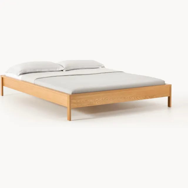 Westwing Collection Houten bed Tammy Beige