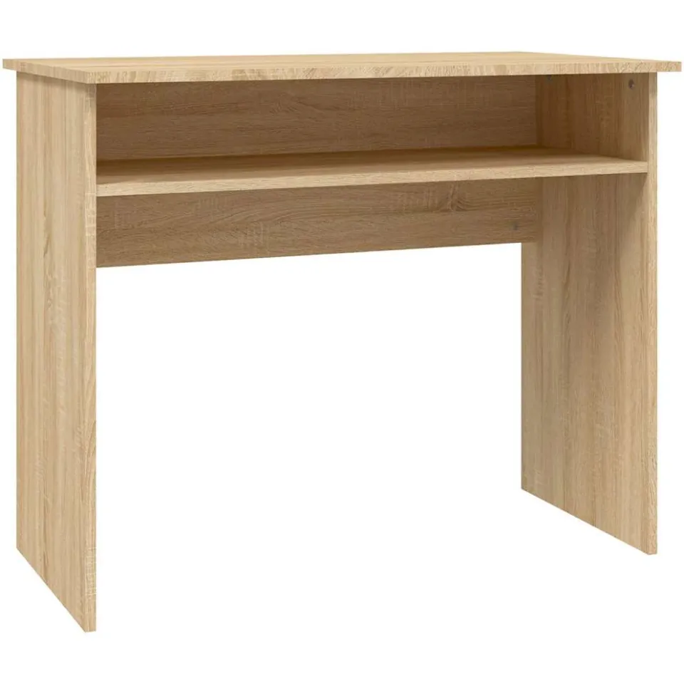vidaXL Bureau 90x50x74 cm bewerkt hout sonoma eikenkleurig, foto 3