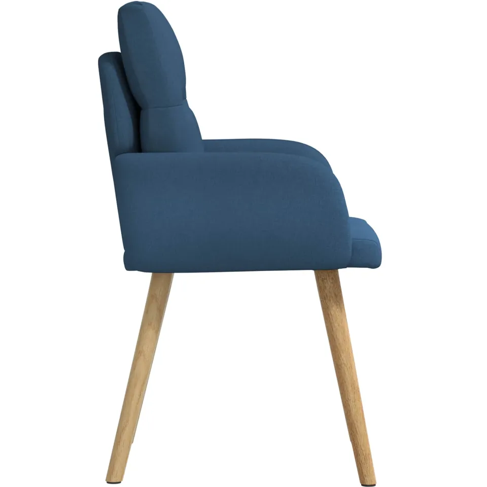 vidaXL Eettafelstoelen 2 st Stof Blauw 60 x 56 x 93 cm, foto 4