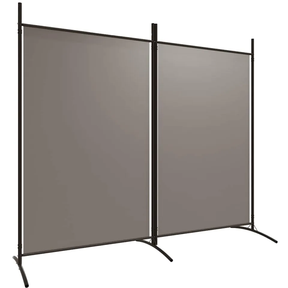 vidaXL Kamerscherm met 2 panelen 175x180 cm stof antracietkleurig, foto 3