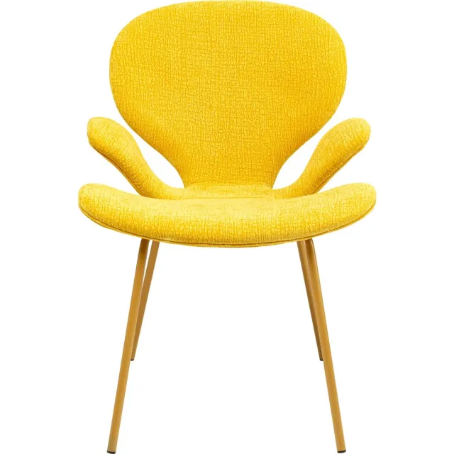 Kare Design Stoel met armleuningen Soft Blossom geel Kare Design