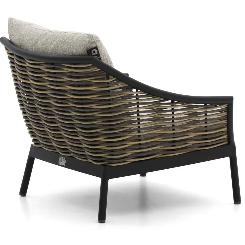 Apple Bee Milou/Tonga stoel-bank loungeset 5-delig 6-zits zwart, foto 4