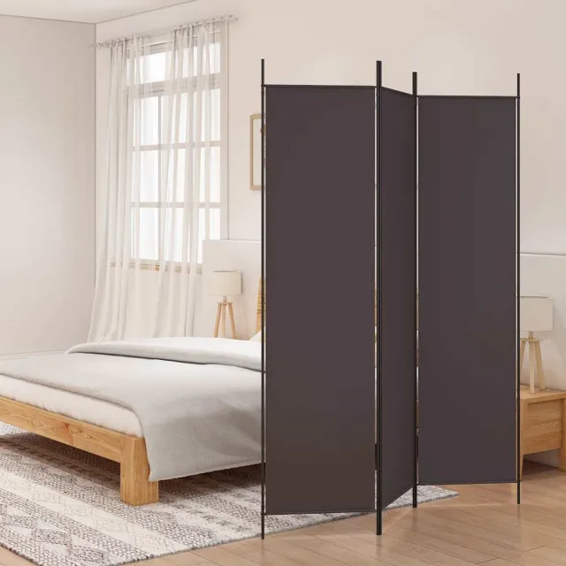 vidaXL Kamerscherm met 3 panelen 150x200 cm stof bruin, foto 2